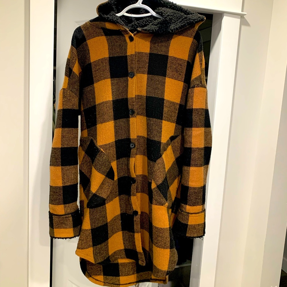 Long shacket jacket size xs fits big